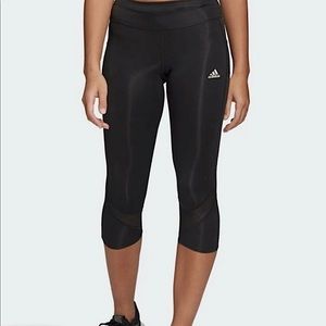 Adidas Women’s Black Running 3/4 Tights Mid Rise Size S